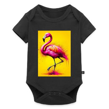 Flamant - Body à manches courtes Premium Bébé - noir - Devant
