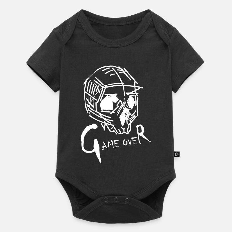 Game Over en blanc - Body à manches courtes Premium Bébé - noir