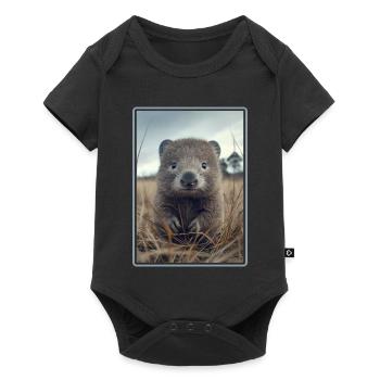 Wombats Wombat - Baby Premium short-sleeve bodysuit - black - Front