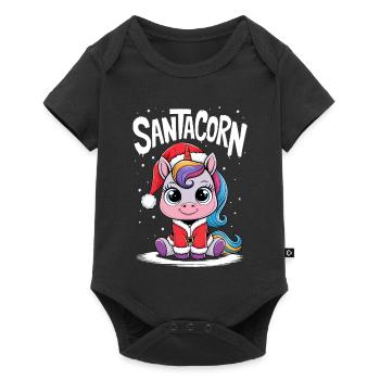 Pull de Noël licorne Noël Noël - Body à manches courtes Premium Bébé - noir - Devant