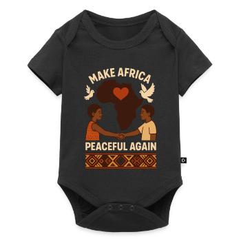 Rendre l’Afrique à nouveau pacifique - Body à manches courtes Premium Bébé - noir - Devant
