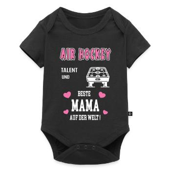 Air Hockey Beste Mama Mutter Muttertag Geburtstag - Baby Premium Kurzarmbody - Schwarz - Vorne