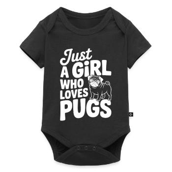 Just a Girl Who Loves Pugs - Baby Premium short-sleeve bodysuit - black - Front