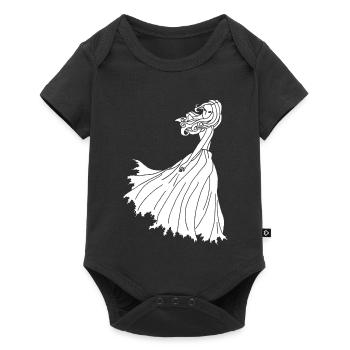 La dame blanche fantomatique - Body à manches courtes Premium Bébé - noir - Devant