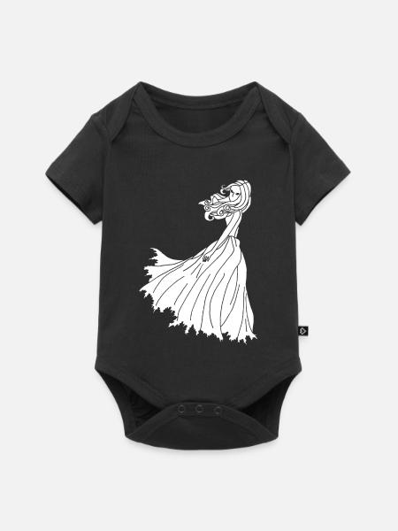 Die geisterhafte weiße Dame - Baby Premium Kurzarmbody - Schwarz