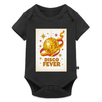 Golden Disco Ball Shining in Seventies Glamour 70s - Baby Premium short-sleeve bodysuit - black - Front