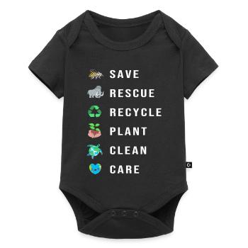 Changement climatique Environnement Protection de l’environnement - Body à manches courtes Premium Bébé - noir - Devant