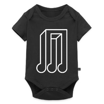Musical Notes Illusion Gift for Musician Singer - Baby Premium short-sleeve bodysuit - black - Front