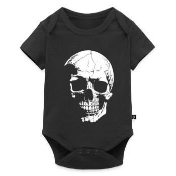 Graphismes à fort contraste de crâne - Body à manches courtes Premium Bébé - noir - Devant