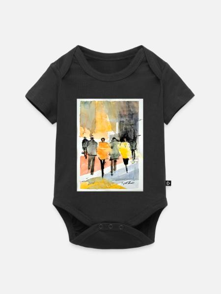 Menschen Fashion - Baby Premium Kurzarmbody - Schwarz