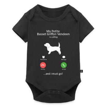 My Petite Basset Griffon Vendeen Is Calling Dog - Baby Premium short-sleeve bodysuit - black - Front