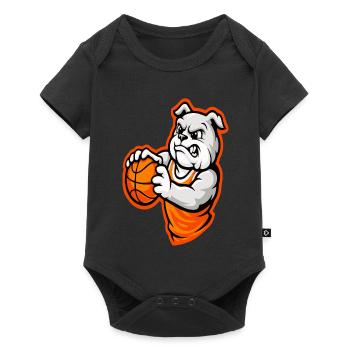 Power Basketball Bulldog Mascot - Baby Premium short-sleeve bodysuit - black - Front
