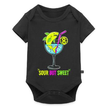 Sour But Sweet 8th Birthday Lemon Shark - Baby Premium short-sleeve bodysuit - black - Front