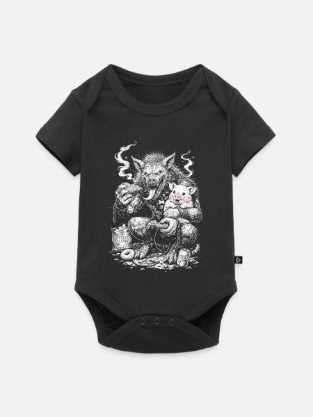 Innerer Schweinehund - Baby Premium Kurzarmbody - Schwarz