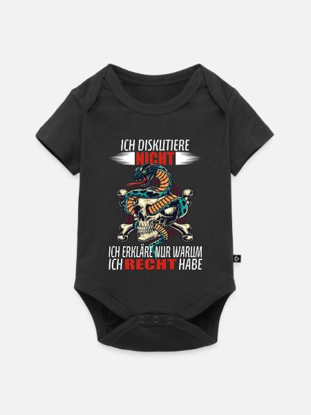 Ich diskutiere nicht - Ich erkläre nur... - Baby Premium Kurzarmbody - Schwarz