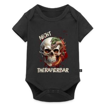 Nicht Therapierbar - Baby Premium Kurzarmbody - Schwarz - Vorne