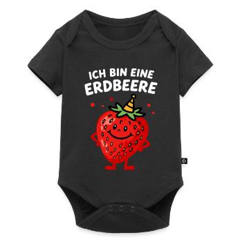 Déguisement de fraise Drôle de fête carnaval de fruits - Body à manches courtes Premium Bébé - noir - Devant
