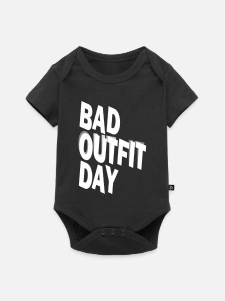 Bad Outfit Day  - Baby Premium Kurzarmbody - Schwarz