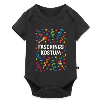 Faschingskostüm Fasching Kostüm Konfetti bunt  - Baby Premium Kurzarmbody - Schwarz - Vorne