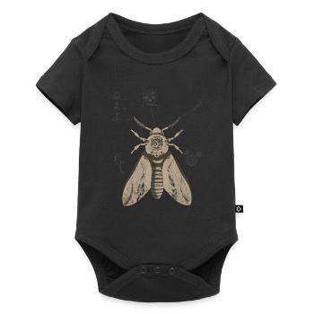 Skull Moth Anatomy - Baby Premium short-sleeve bodysuit - black - Front