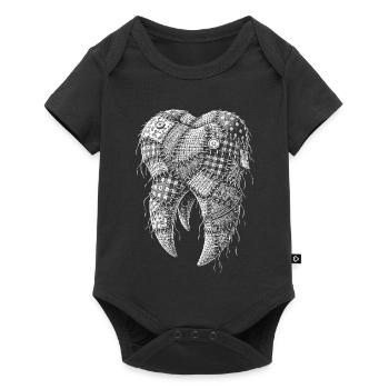 Zahn - Baby Premium Kurzarmbody - Schwarz - Vorne