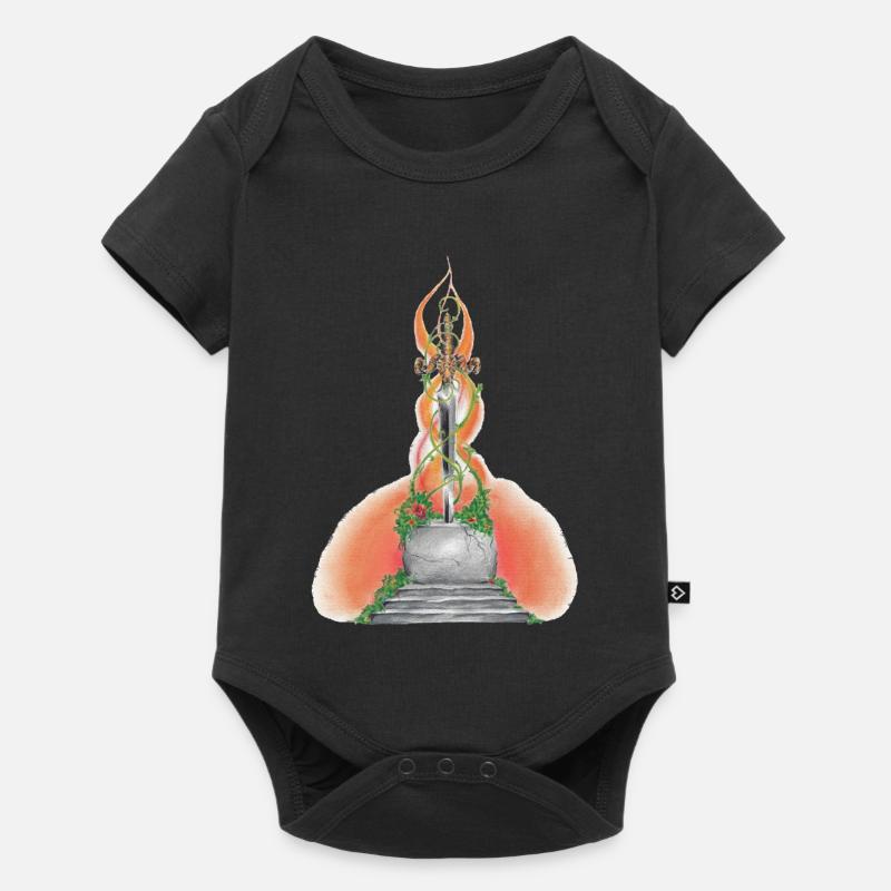 01. Kriegerseele - Baby Premium Kurzarmbody - Schwarz