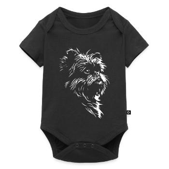 Affenpinscher Silhouette Dog Dog Wilsigns - Baby Premium short-sleeve bodysuit - black - Front