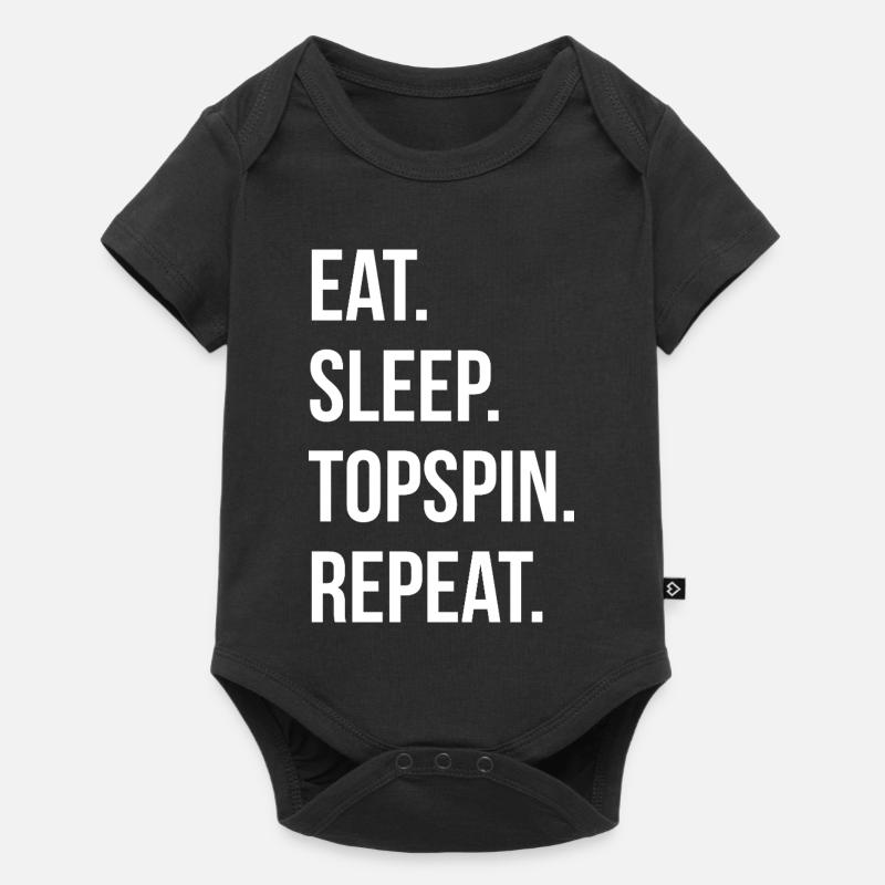Eat Sleep Topspin Repeat - Baby Premium Kurzarmbody - Schwarz