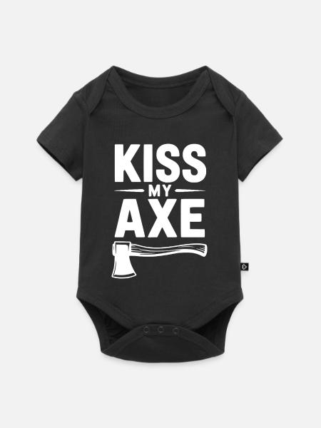 küssen - Baby Premium Kurzarmbody - Schwarz