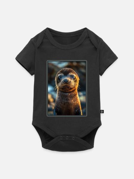 Seelöwen Seelöwe - Baby Premium Kurzarmbody - Schwarz