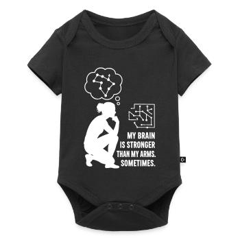 Bloc comme aux échecs – la tête bat la force - Body à manches courtes Premium Bébé - noir - Devant
