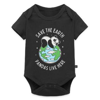 Save The Earth Pandas Live Here - Baby Premium short-sleeve bodysuit - black - Front