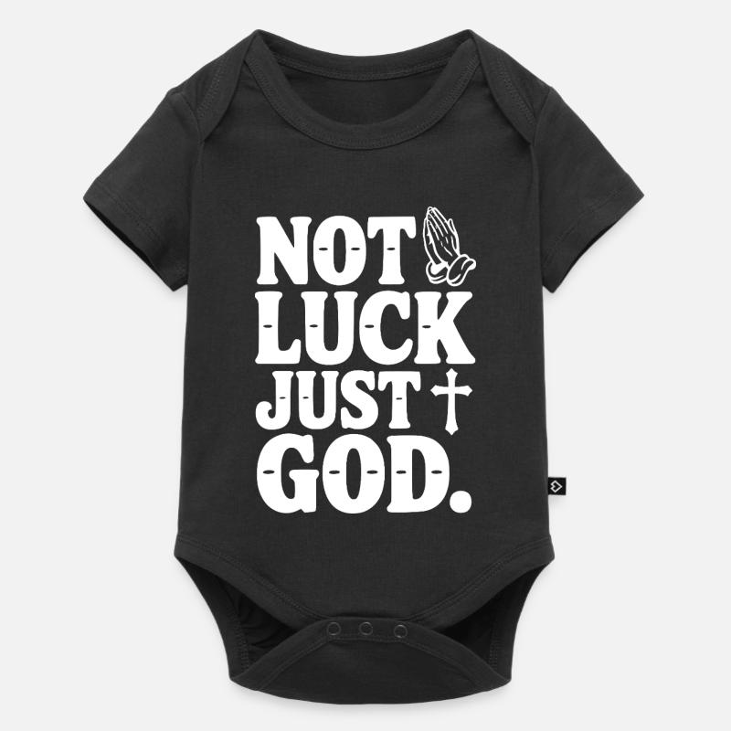 Pas la chance, juste Dieu - Body à manches courtes Premium Bébé - noir