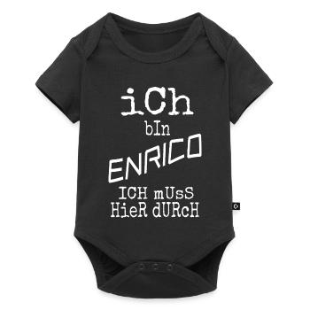 Enrico als Vorname - Baby Premium Kurzarmbody - Schwarz - Vorne