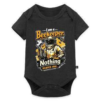 Don d’apiculteur : Je suis apiculteur. Rien ne me fait peur. - Body à manches courtes Premium Bébé - noir - Devant