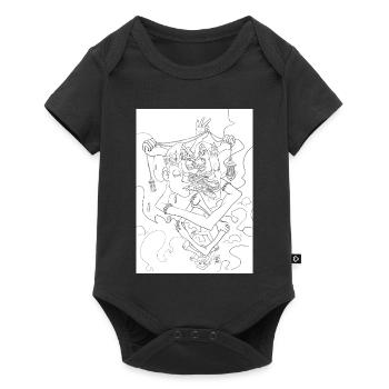 Isolated Craziness, Black and White variant - Body à manches courtes Premium Bébé - noir - Devant