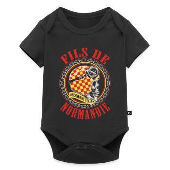 Fils de Normandie fierté normande design - Body à manches courtes Premium Bébé - noir - Devant