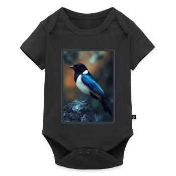 Magpies Magpie - Baby Premium short-sleeve bodysuit - black - Front