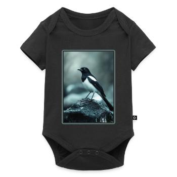 Magpies Magpie - Baby Premium short-sleeve bodysuit - black - Front