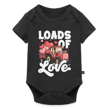 Retro Heart Valentine's Day Design Love - Baby Premium short-sleeve bodysuit - black - Front