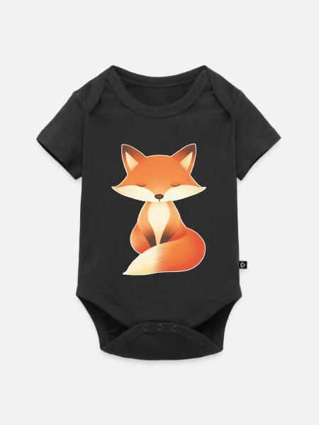 Fuchs - Baby Premium Kurzarmbody - Schwarz