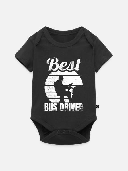 Best Bus Driver - Baby Premium Kurzarmbody - Schwarz