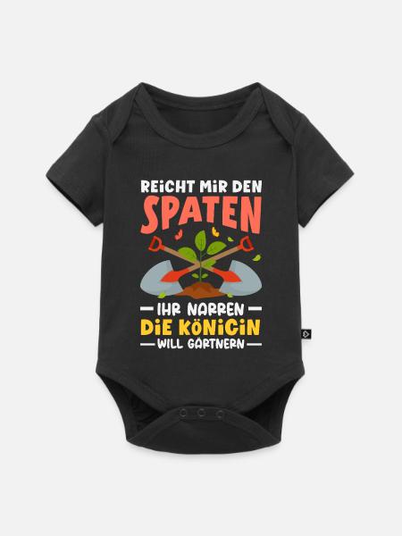 Königin Will Gärtnern - Baby Premium Kurzarmbody - Schwarz
