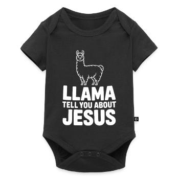 Llama Tell You About Jesus - Baby Premium short-sleeve bodysuit - black - Front