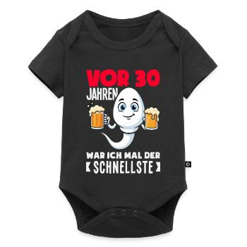 Vor 30 Jahren Der Schnellste - Baby Premium Kurzarmbody - Schwarz - Vorne