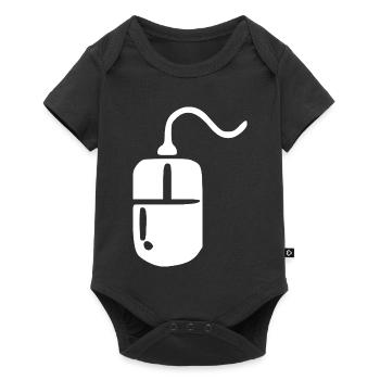 Retro_Vintage_80er_90er_Jahre_Maus_Computermaus - Body à manches courtes Premium Bébé - noir - Devant