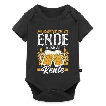 Schuften Hat Ein Ende Rente - Baby Premium Kurzarmbody - Schwarz - Vorne