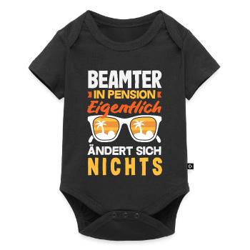 Beamter In Pension Ruhestand - Baby Premium Kurzarmbody - Schwarz - Vorne