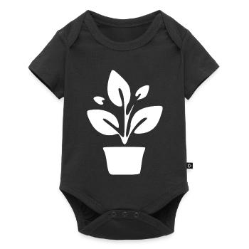 Pflanze Garten Gärtner Geschenk - Baby Premium Kurzarmbody - Schwarz - Vorne