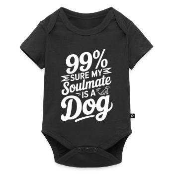 99 % sicher, dass mein Seelenverwandter ein Hund ist - Baby Premium Kurzarmbody - Schwarz - Vorne
